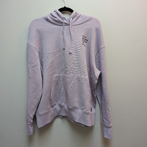 Ten Tree Eco Facts Oversized Hoodie in Lavender - Picture 4 of 7